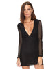 Afbeelding van Mellina Bodycon Jurk in Mesh Zwart