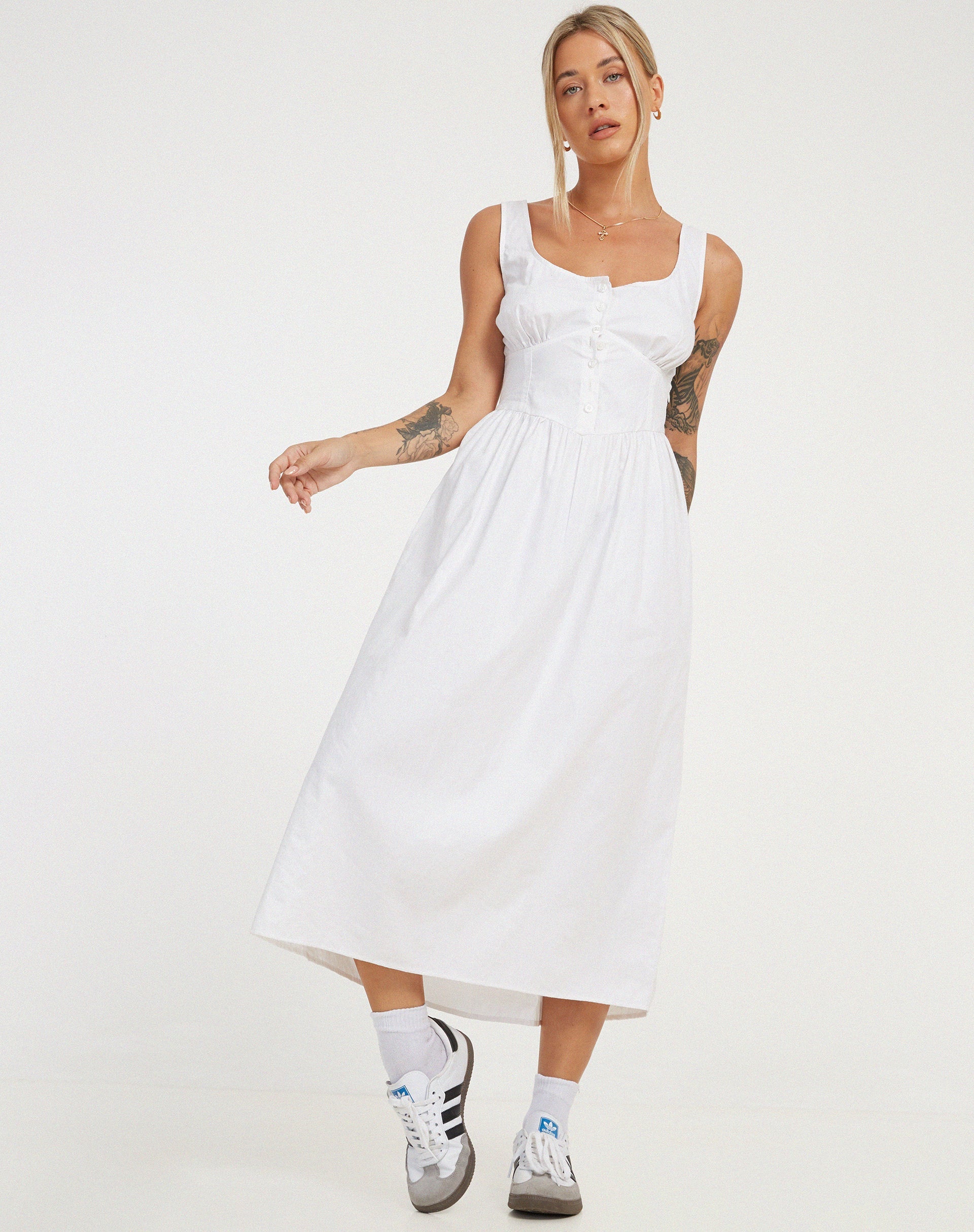 Afbeelding van Melrose Maxi Dress in Wit