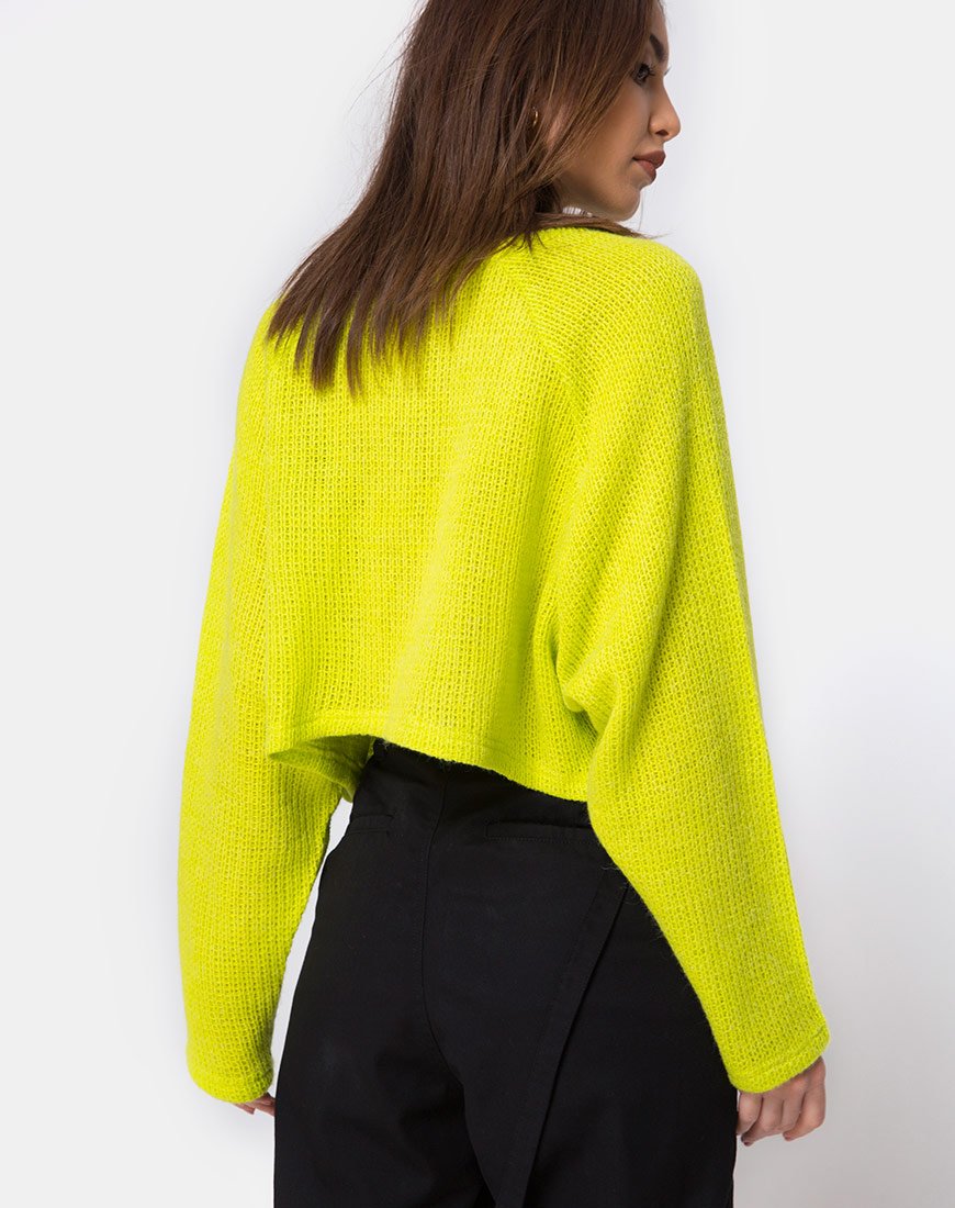 Afbeelding van Melvie Cropped Sweater in Lime