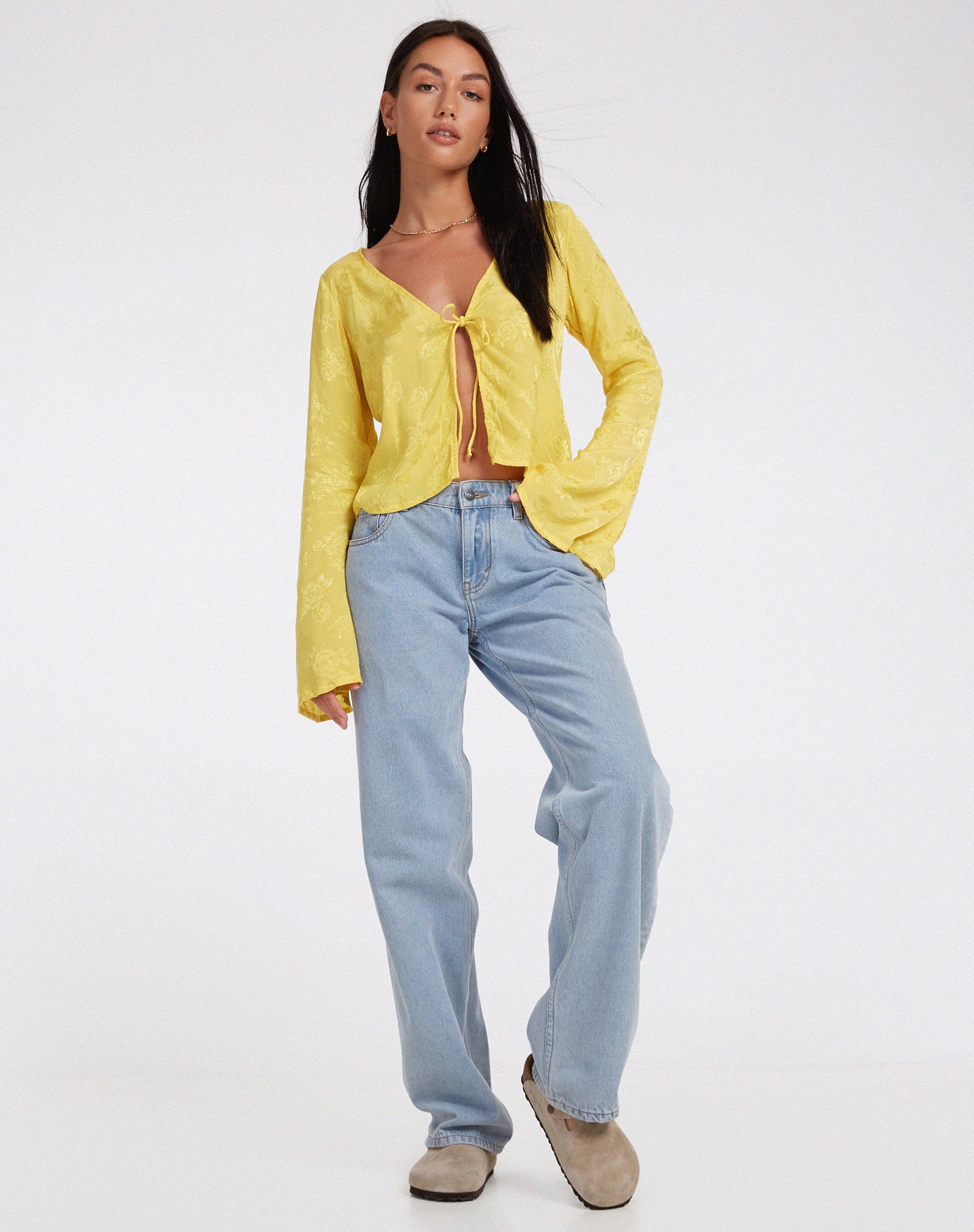 Afbeelding van Merida Top in Satin Rose Sunshine Yellow