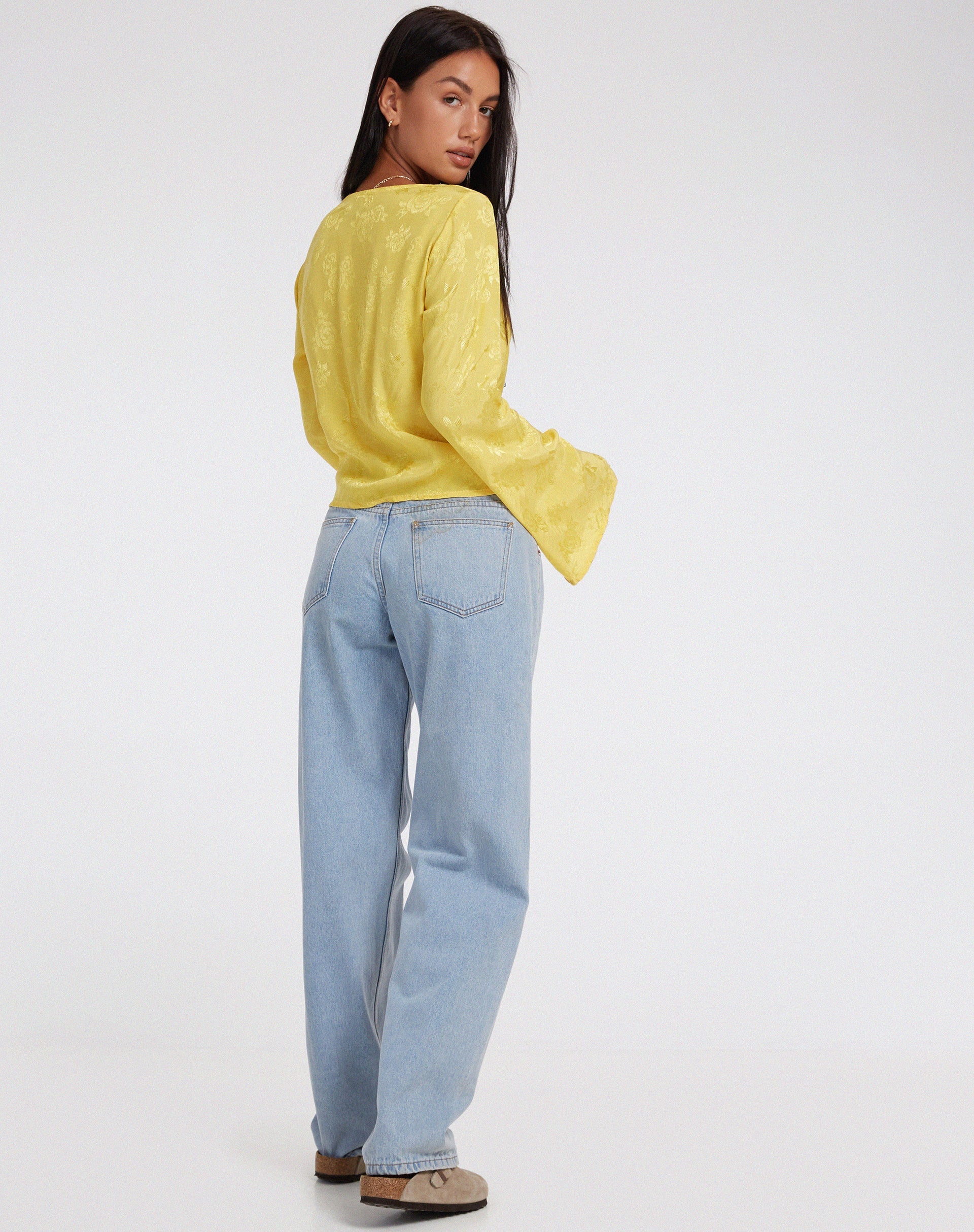 Afbeelding van Merida Top in Satin Rose Sunshine Yellow