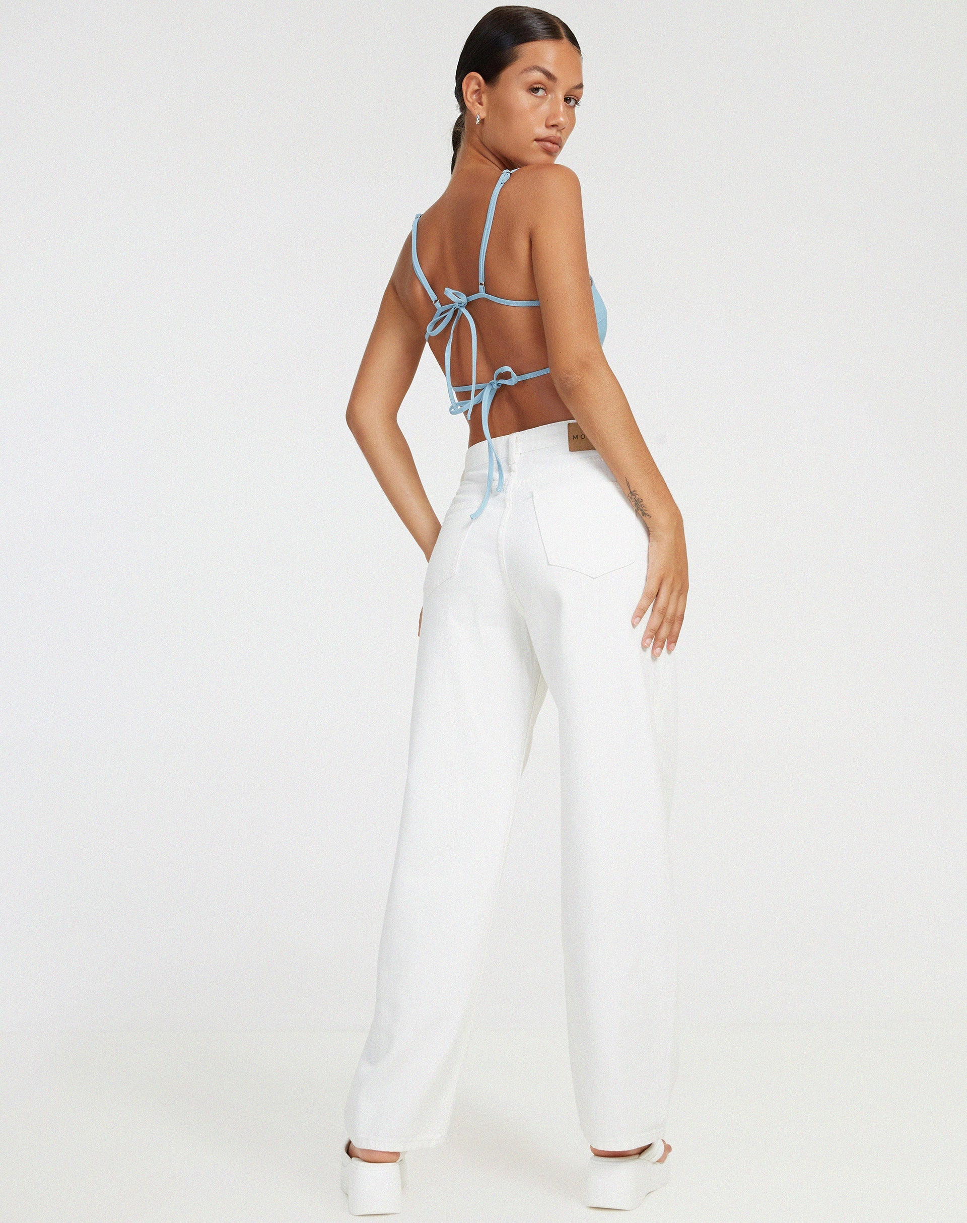 beeld van Merita Crop Top in lichtblauw