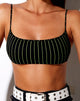 Afbeelding van Micro Crop Top in Neon Pinstripe