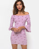 Afbeelding van Migare Bodycon Dress in Forget Me Not Lilac