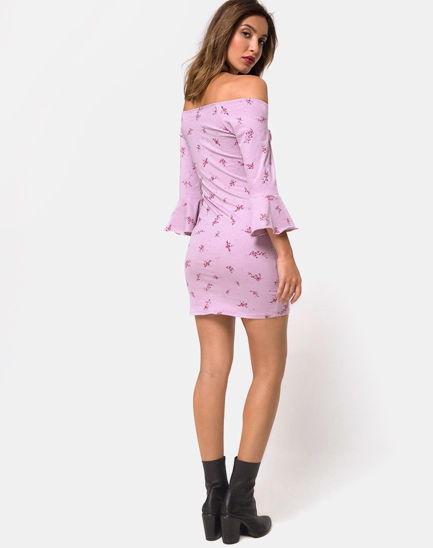 Afbeelding van Migare Bodycon Dress in Forget Me Not Lilac