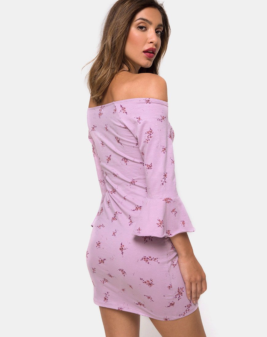 Afbeelding van Migare Bodycon Dress in Forget Me Not Lilac