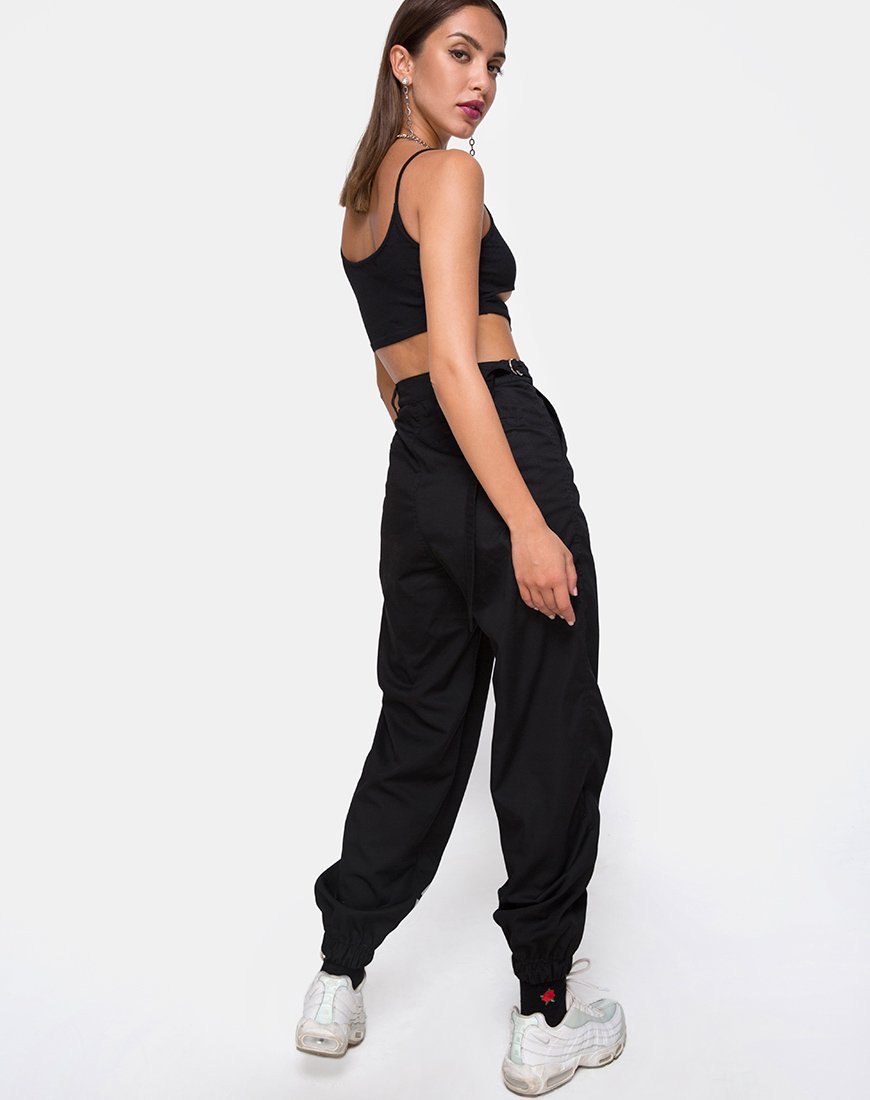 Afbeelding van Milipe Crop Top in Zwart Gespen