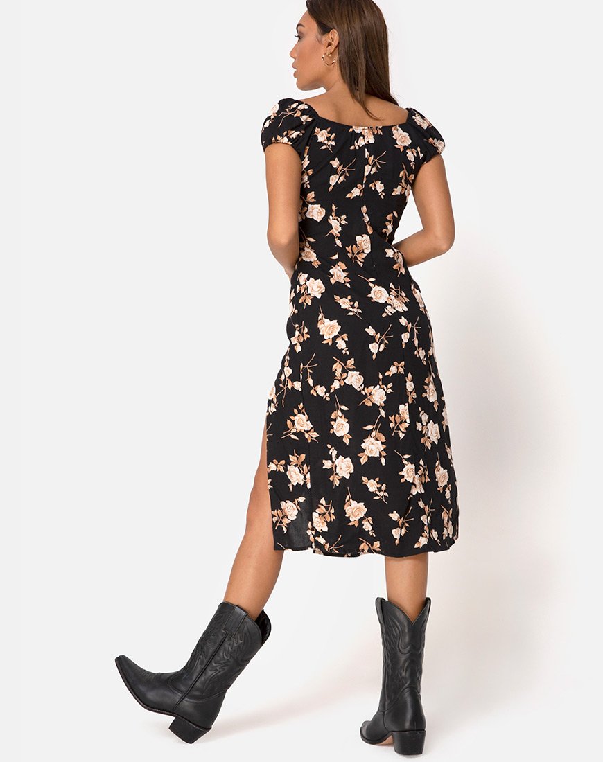 Afbeelding van Milla Midi Dress in Peach Rose