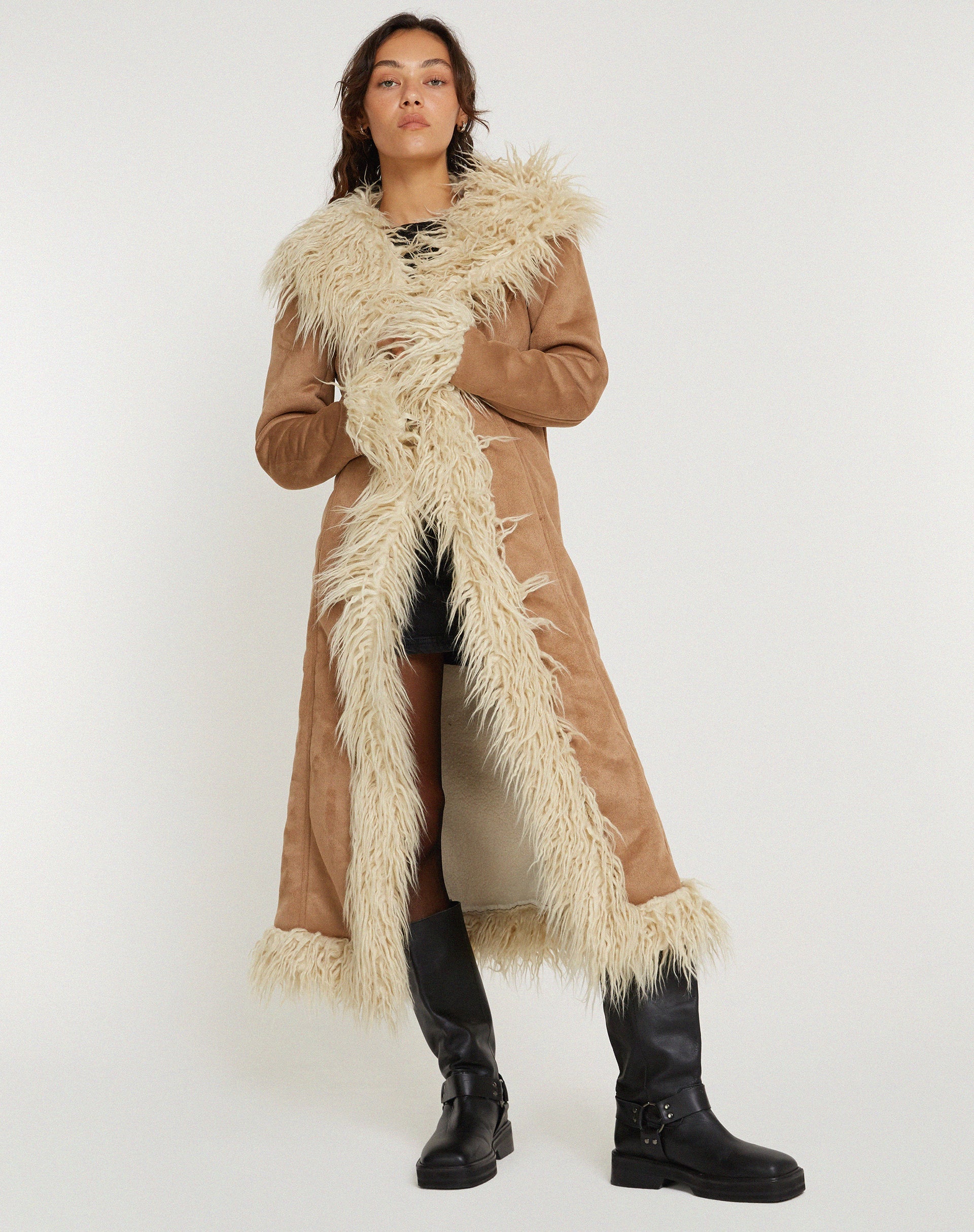 Afbeelding van Minho Longline Coat in Tonal Sand