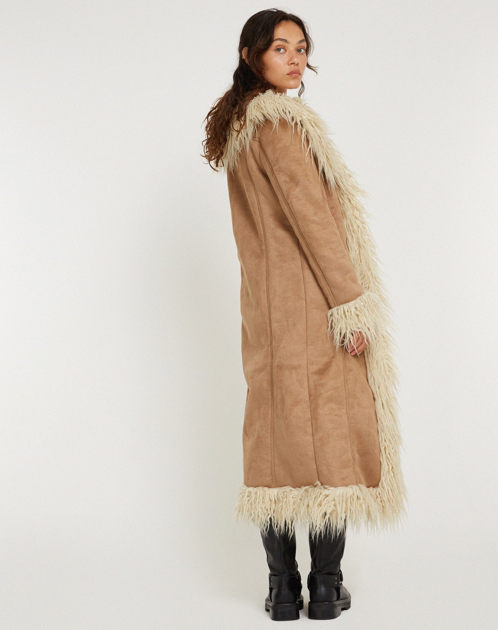 Afbeelding van Minho Longline Coat in Tonal Sand