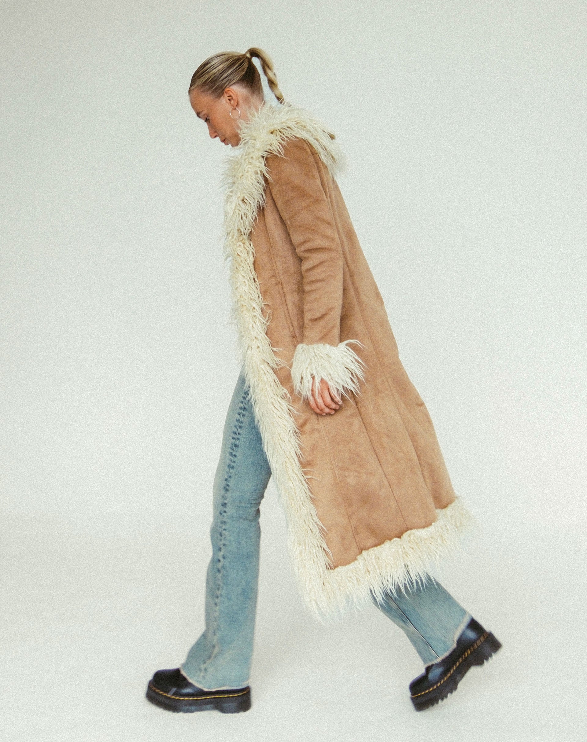 Afbeelding van Minho Longline Coat in Tonal Sand
