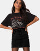 Afbeelding van Mini Broomy Rok in Black Stone Wash