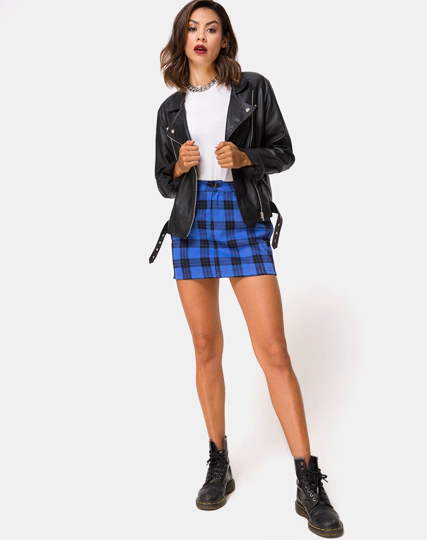 Afbeelding van Mini Broomy Rok in Tartan Blauw