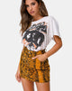 Afbeelding van Mini Broomy Rok in Snake Mustard