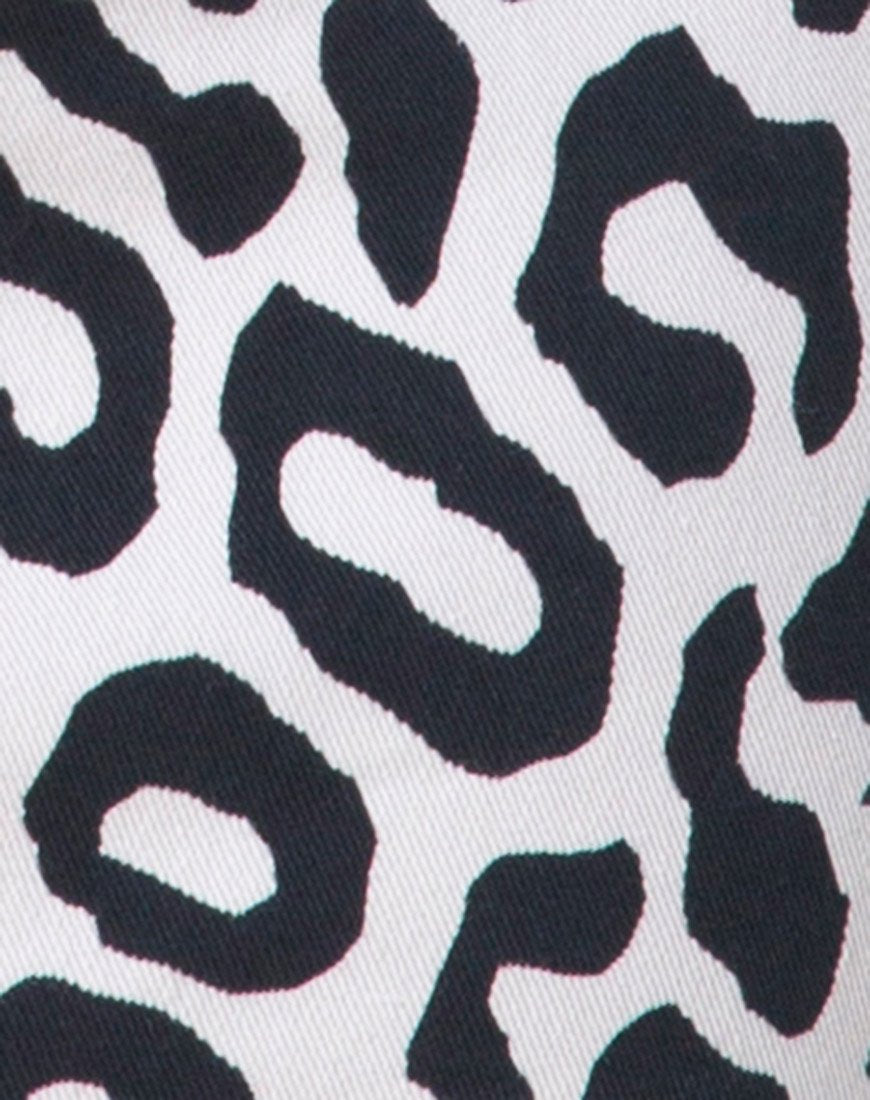Afbeelding van Mini Broomy Rok in Mono Animal Grijs en Wit