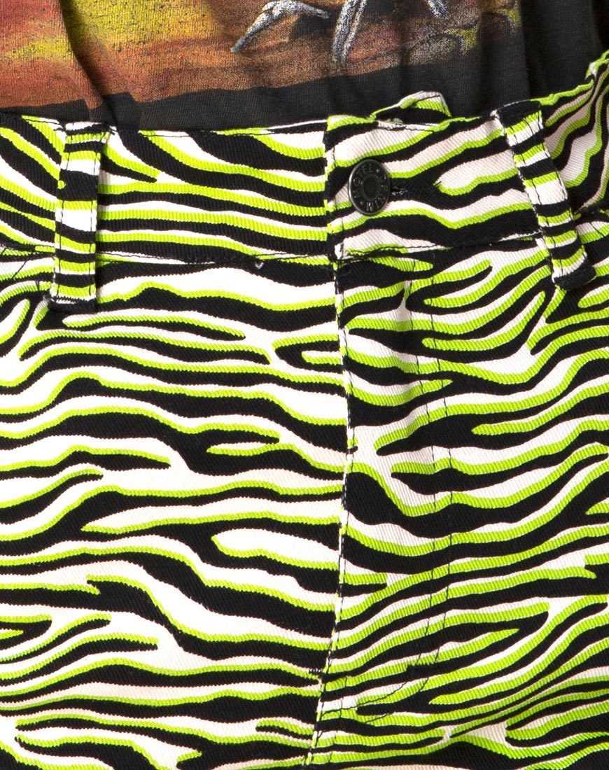 Afbeelding van Mini Broomy Rok in Zebra Fluogroen