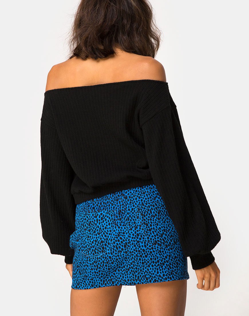 Afbeelding van Mini Broomy Rok in Wild Cat Blauw
