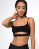 Afbeelding van Mish Cutout Crop Top in Zwart Clasp Gold