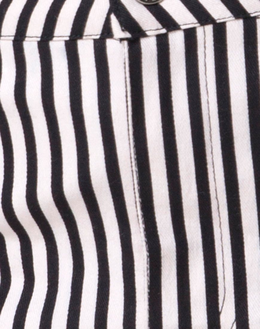 Afbeelding van Mini Broomy Rok in Mini Pinstripe Zwart en Nude