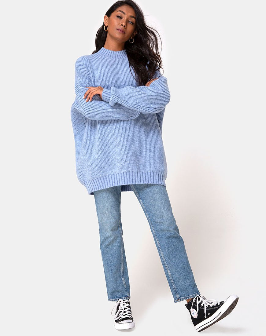 Afbeelding van Mody Trui in Blauw Rib