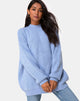 Afbeelding van Mody Trui in Blauw Rib