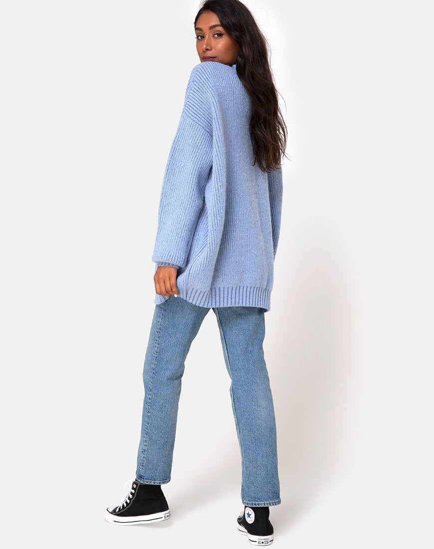 Afbeelding van Mody Trui in Blauw Rib
