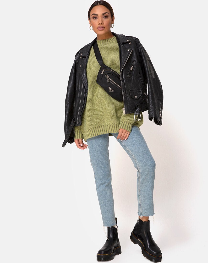 Afbeelding van Mody Trui in Groen Rib