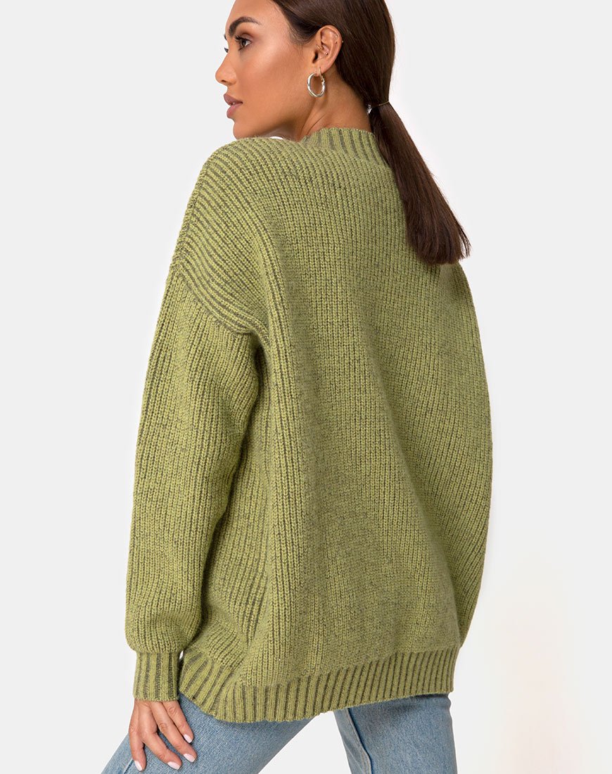 Afbeelding van Mody Trui in Groen Rib