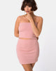 Afbeelding van Moeena Hoge Hals Top in Knit Crinkle Rib Roze