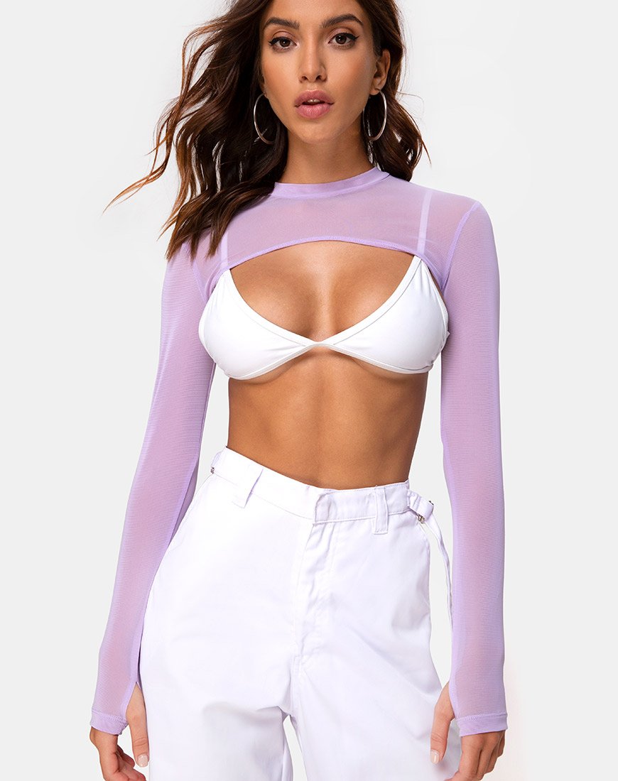 Afbeelding van Mola Crop Top in Net Lila