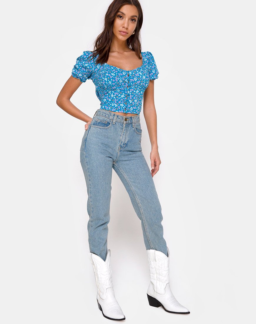 Afbeelding van Monda Top in Bloom Baby Blue