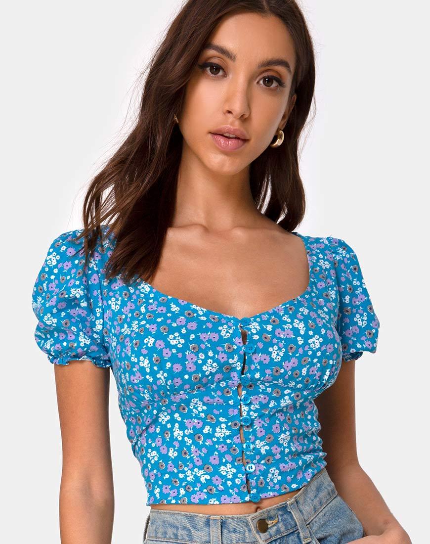 Afbeelding van Monda Top in Bloom Baby Blue