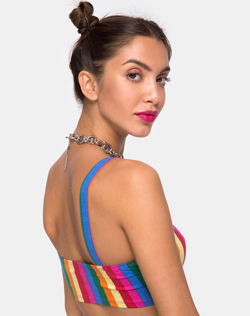 Afbeelding van Monira Crop Top in Good Times Stripe X Princess Polly