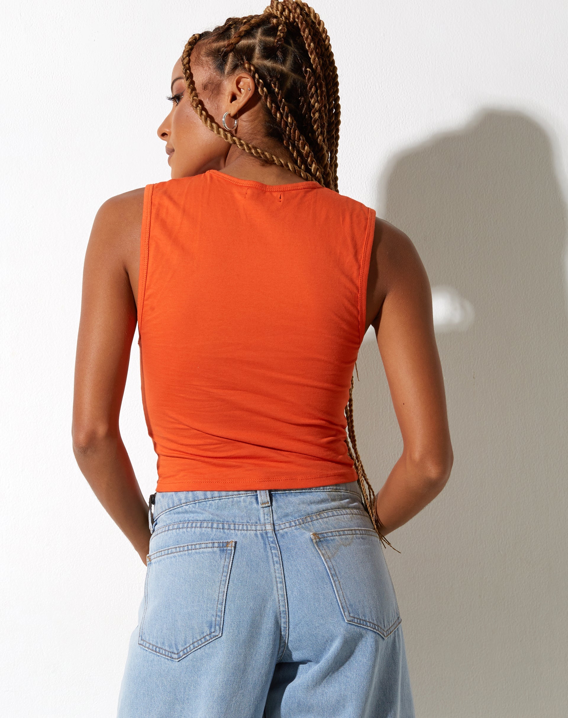 Afbeelding van Monlo Crop Top in Aperol Spritz Orange Lips