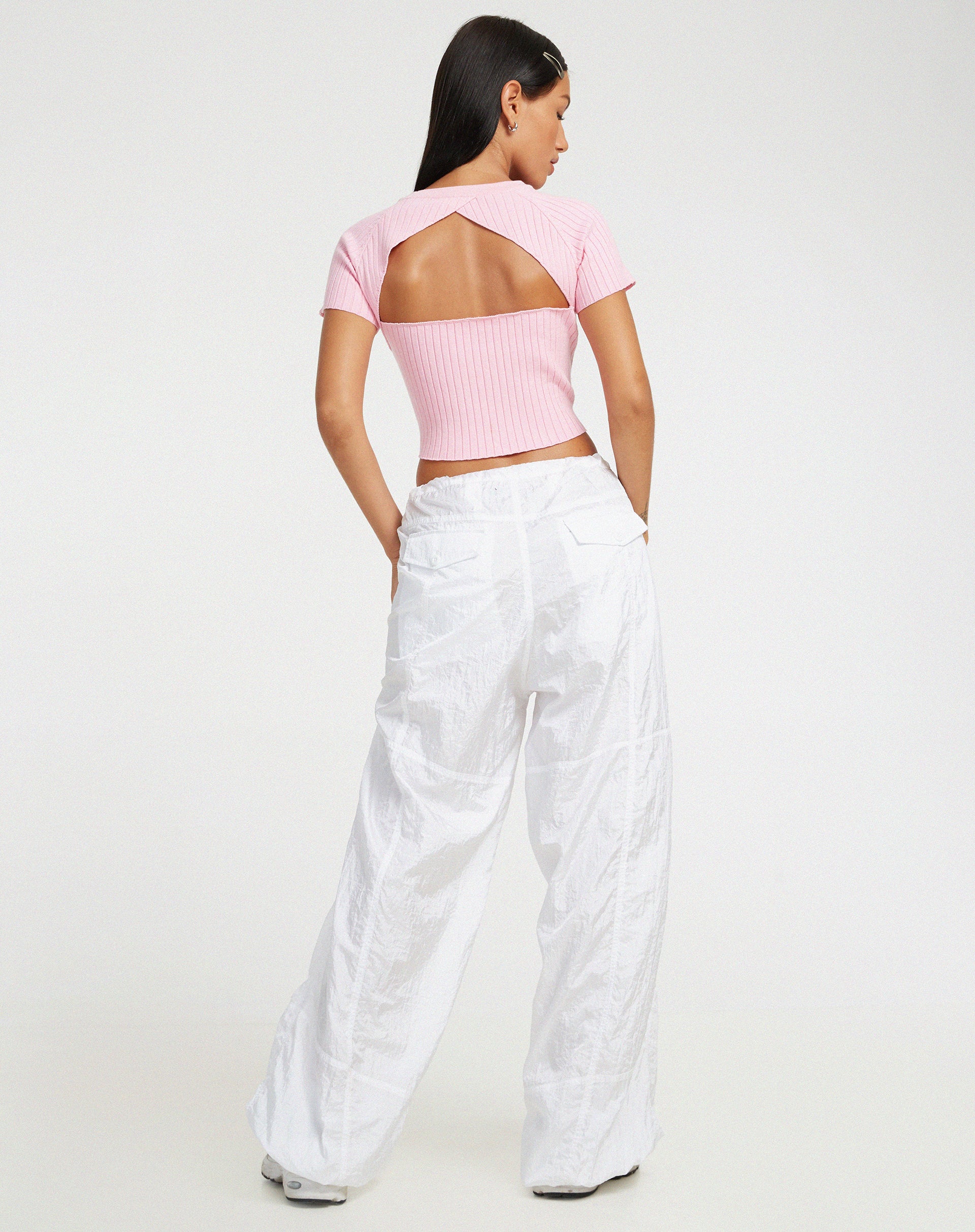 Afbeelding van Morsche Cut Out Crop Top in Roze