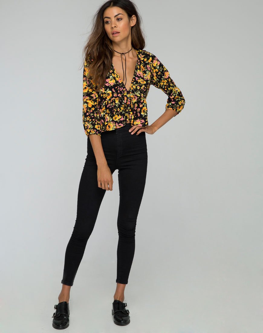Afbeelding van Mosca Plunge Top in Agatha Bloem