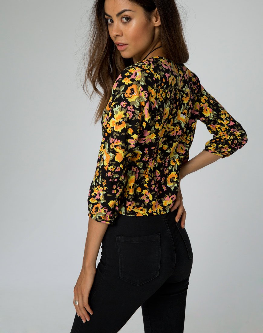 Mosca Plunge Top in Agatha Bloem