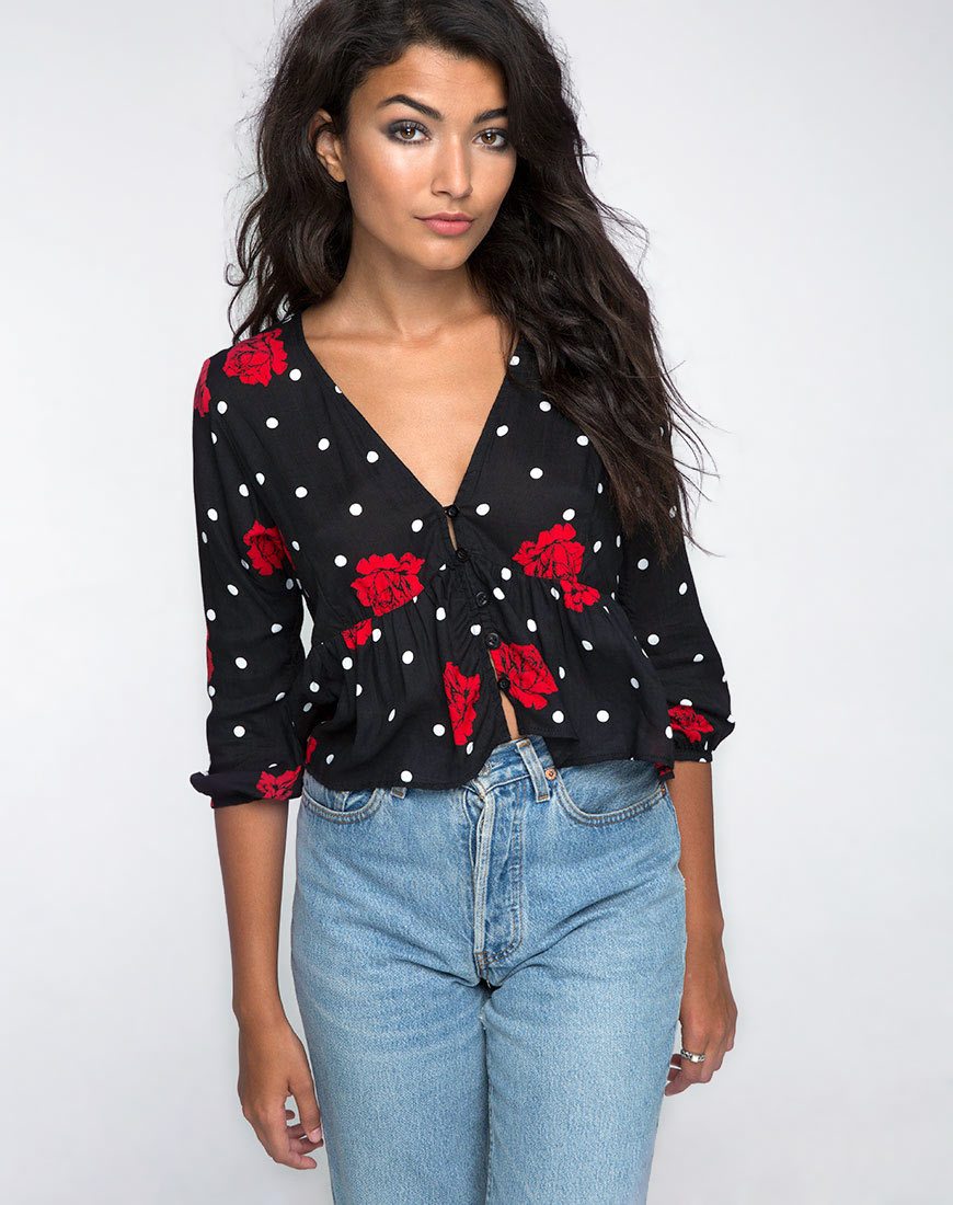 Afbeelding van Mosca Plunge Top in Cuban Rose