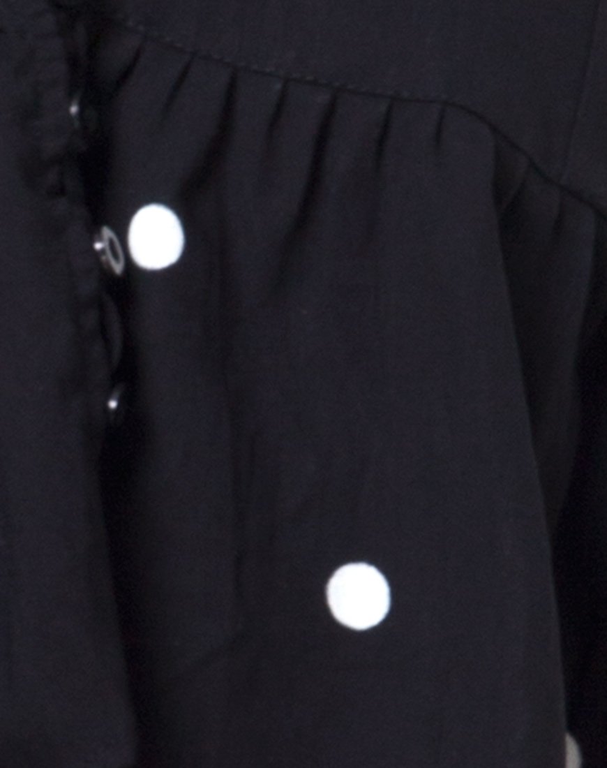 Afbeelding van Mosca Top in Polkadot Zwart-wit