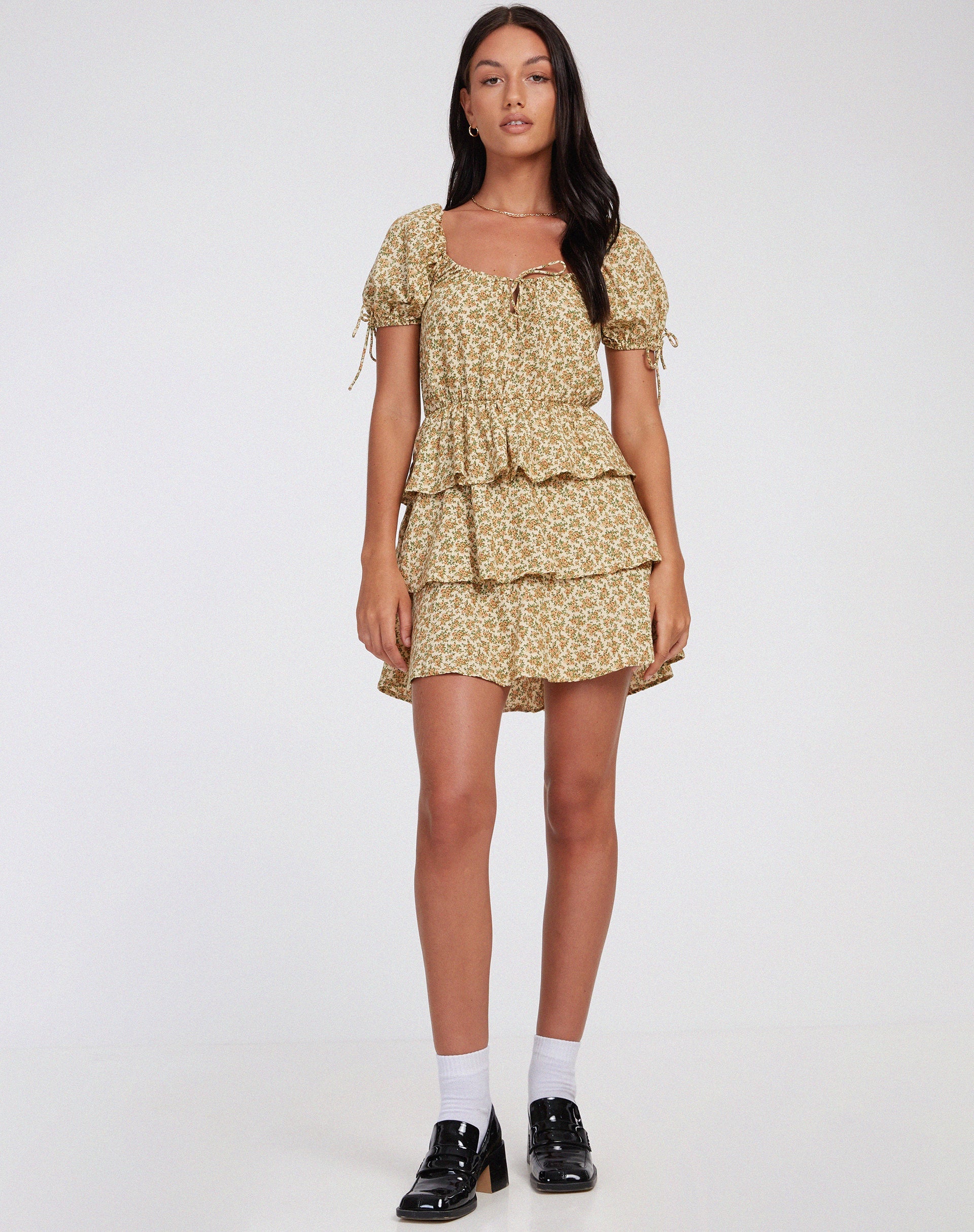BEELD VAN Mosere Mini Dress in Washed Ditsy