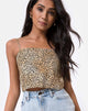 Afbeelding van Mosley Crop Top in Mini Tiger Bruin