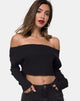 Afbeelding van Moss Trui in zwart ribtricot