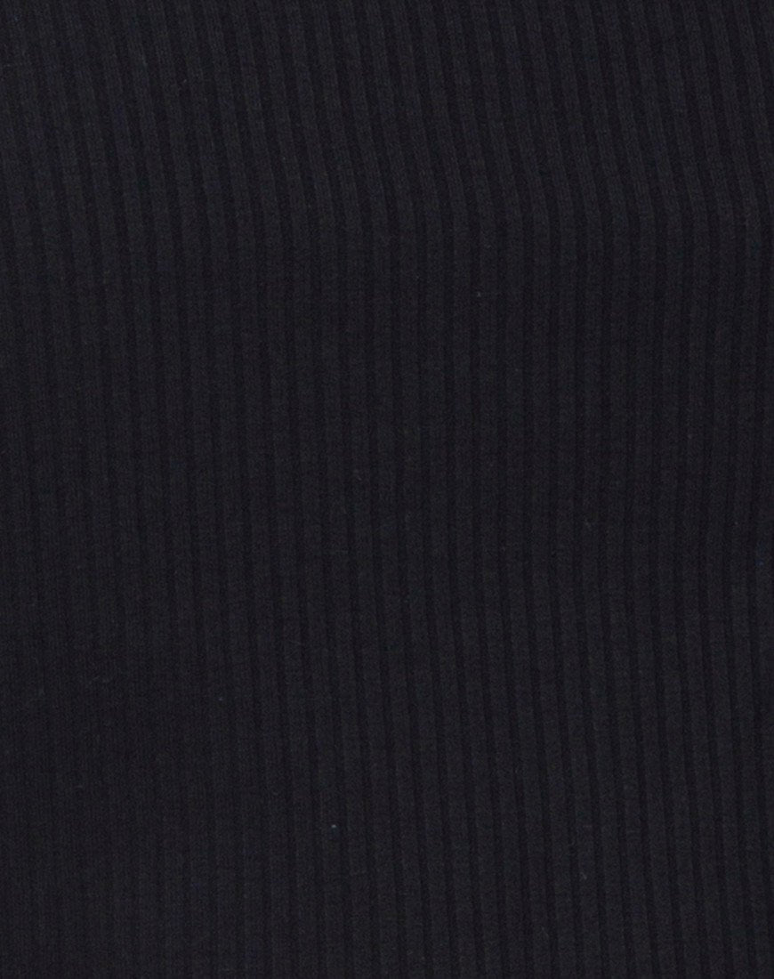 Afbeelding van Moss Trui in zwart ribtricot