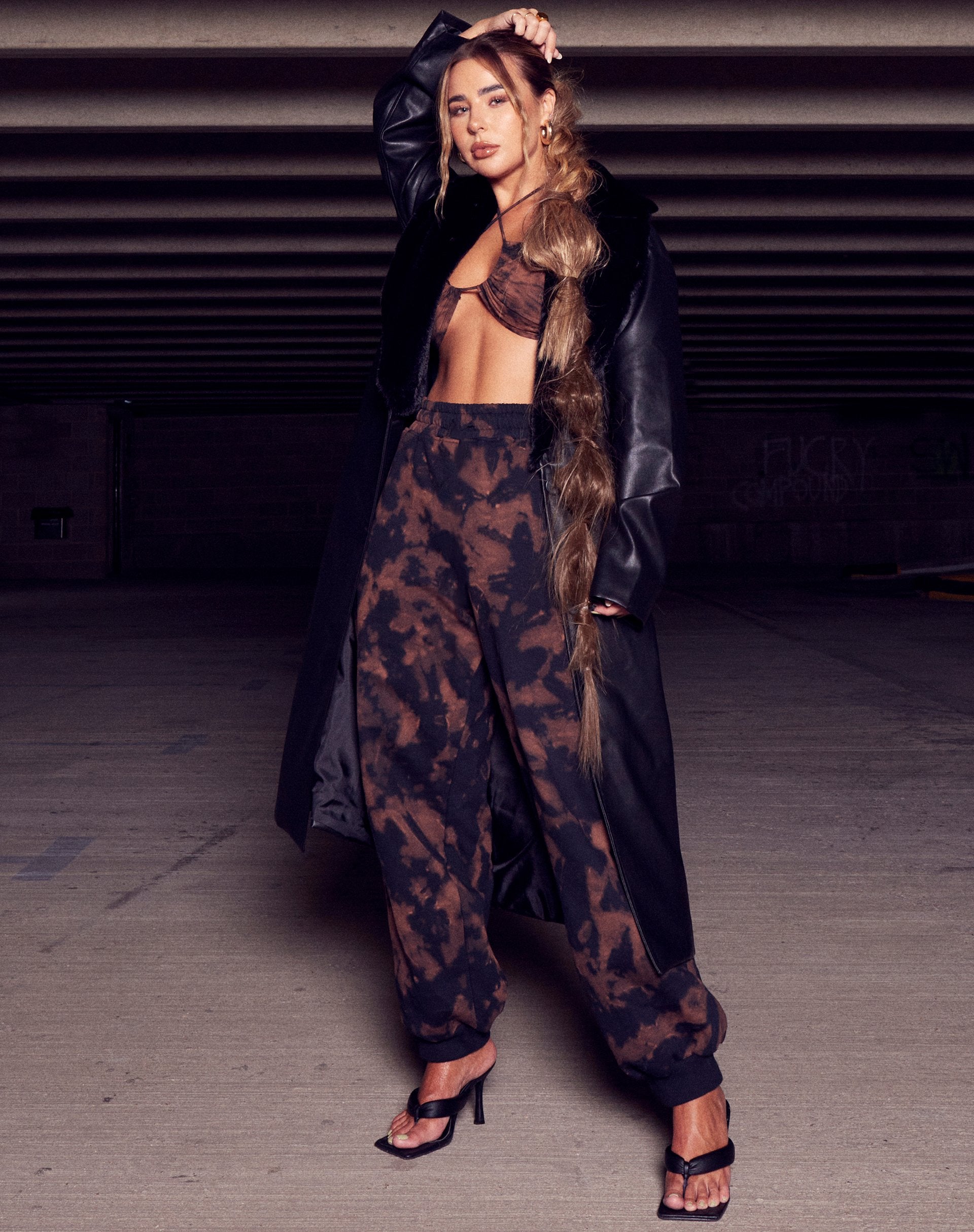 Afbeelding van Roider Jogger in Zwart Rust Tie Dye