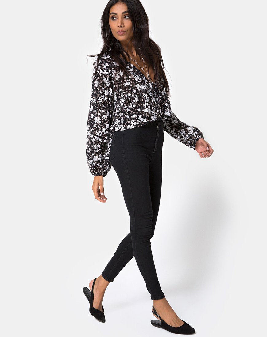 Afbeelding van Mousye Top in Dark Wild Flower