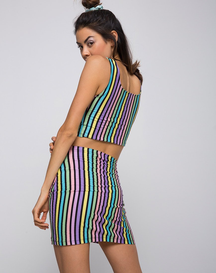 Afbeelding van Kimmy Bodycon Rok in New Stripe