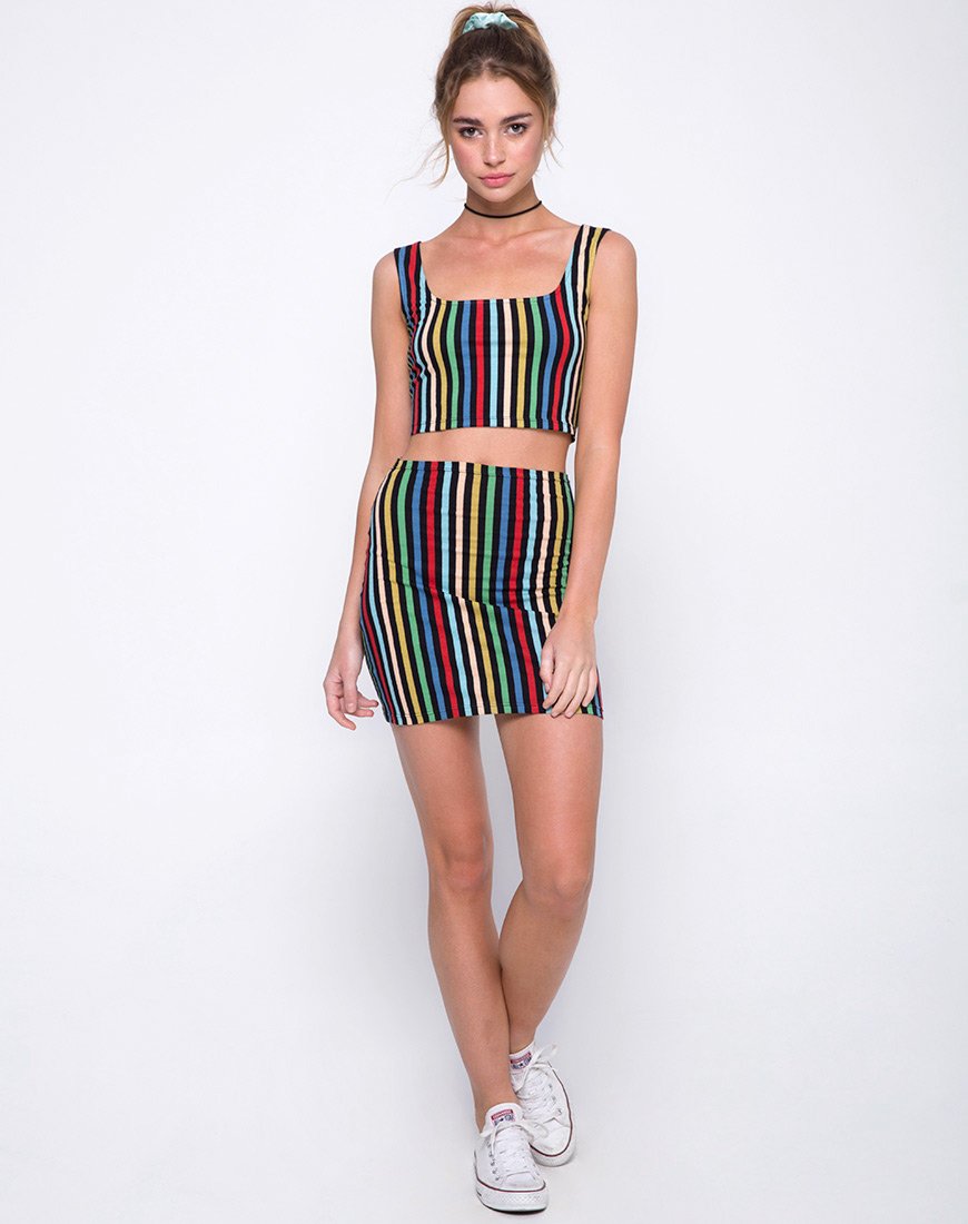 Afbeelding van Mucell Crop Top in P.E Stripe