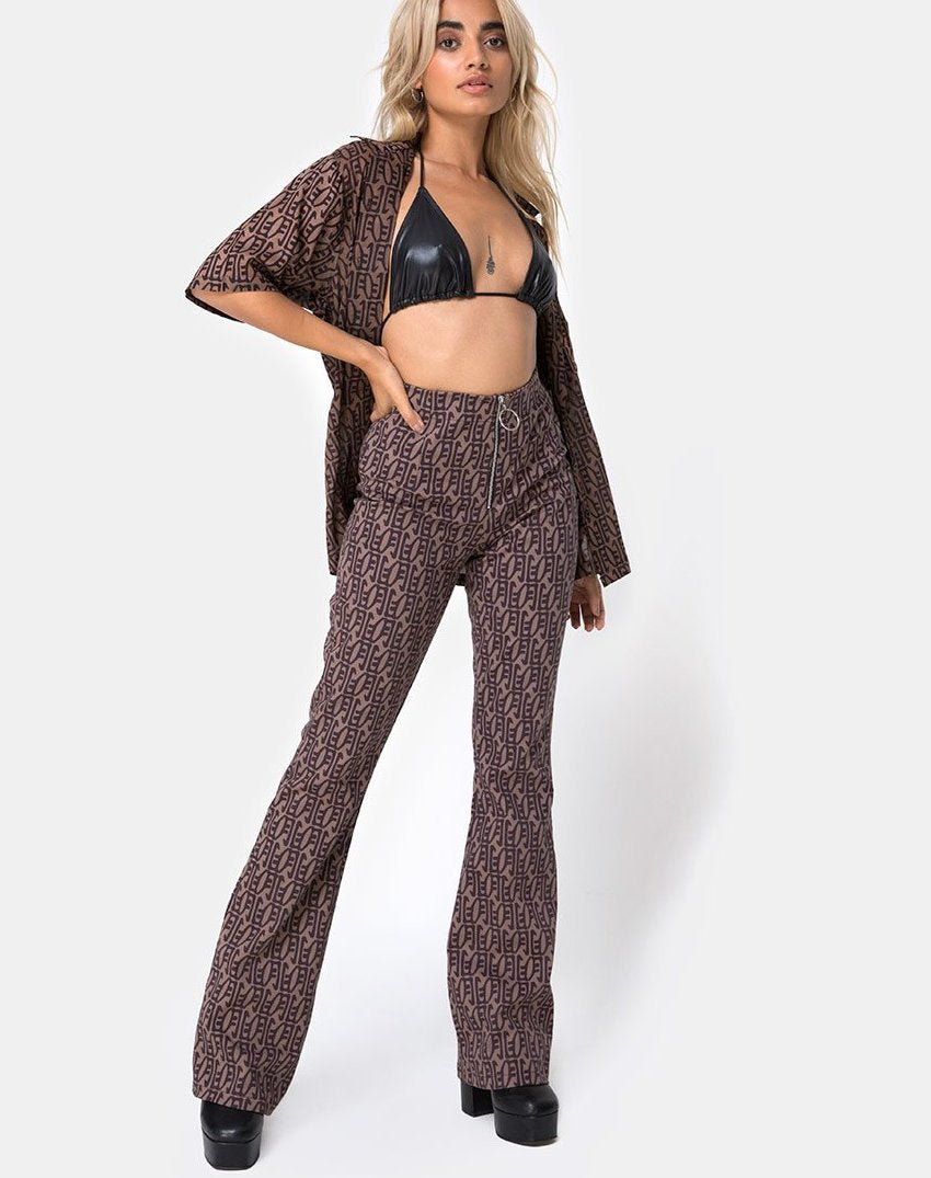 Afbeelding van Zolia Highwaisted Broek in Chinese Maan