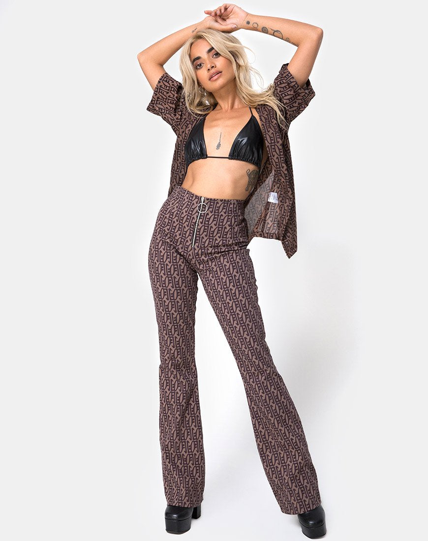 Afbeelding van Zolia Highwaisted Broek in Chinese Maan