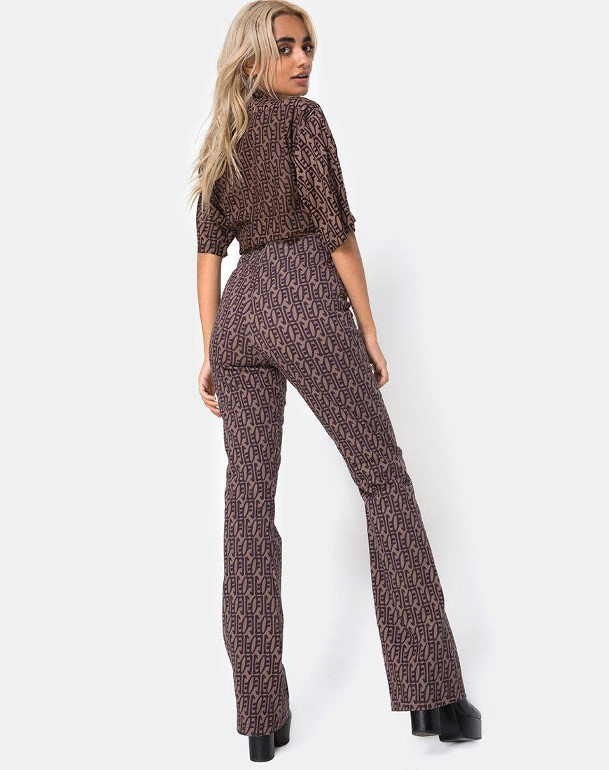 Afbeelding van Zolia Highwaisted Broek in Chinese Maan